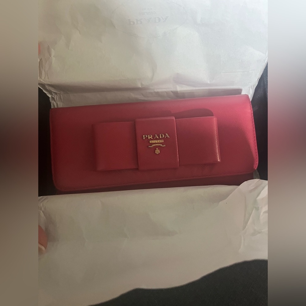 Prada Pink Bow Wallet